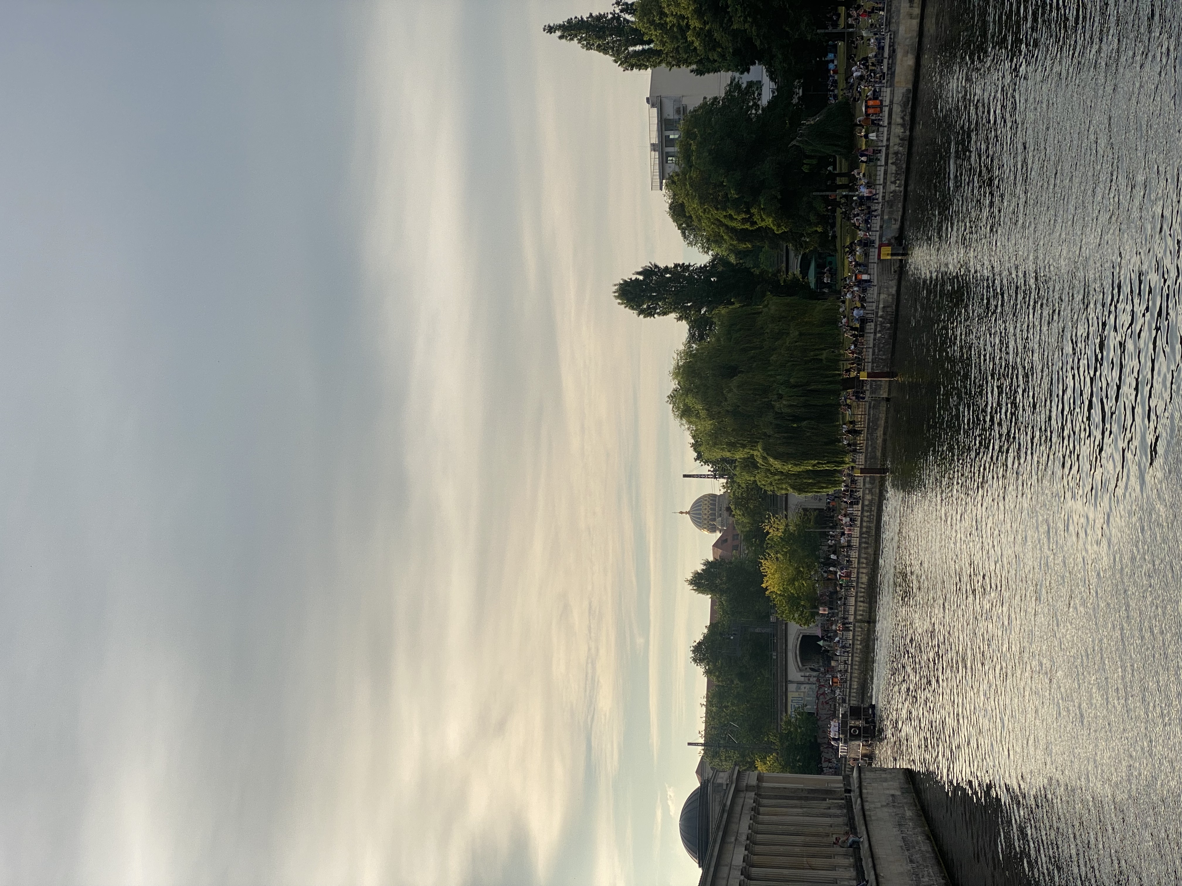 The northern bank of the Spree looking west towards Museumsinsel, summer