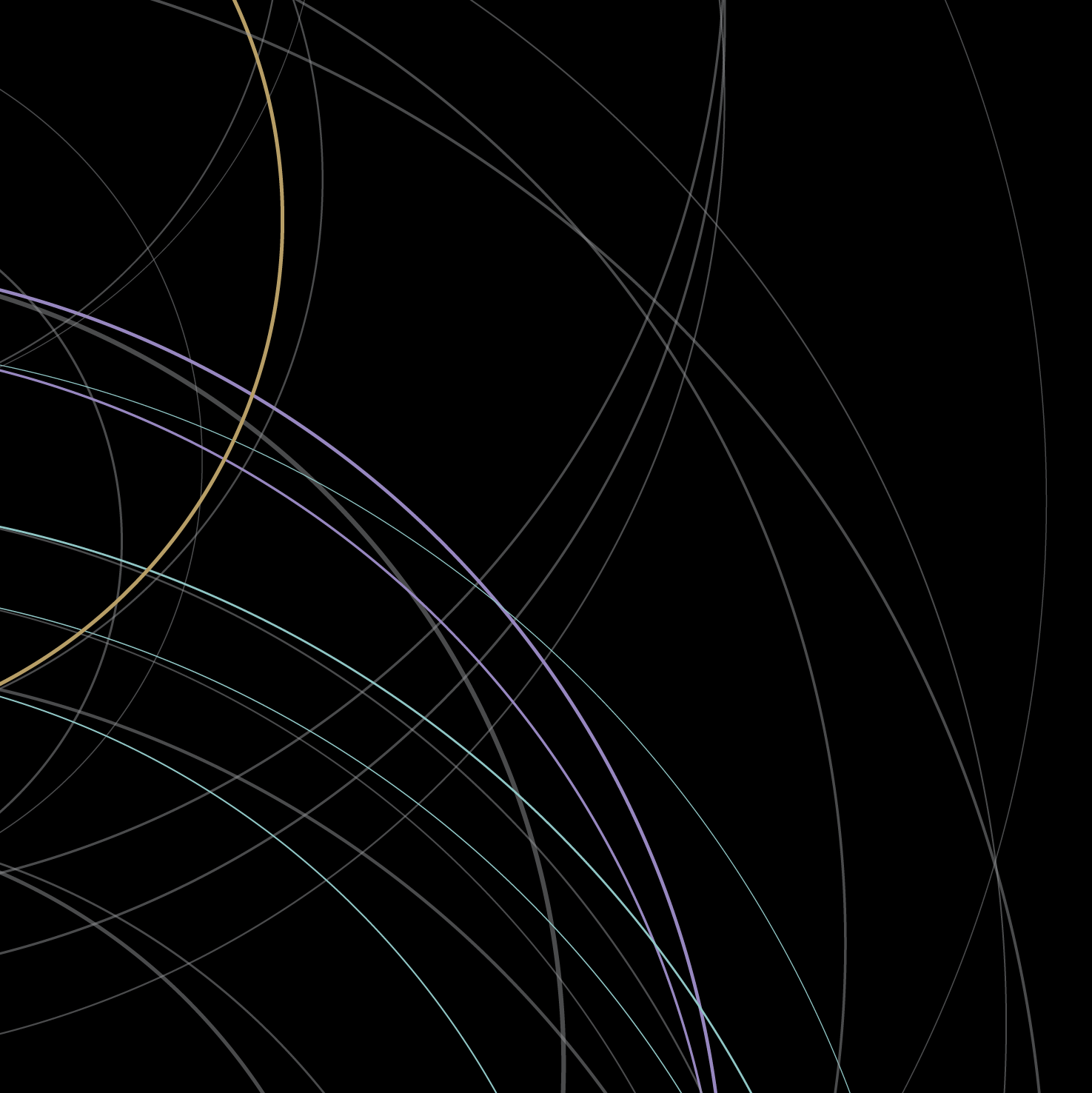 Close-up of network connections with colored edges