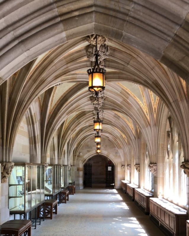 Sterling Memorial Library cloister